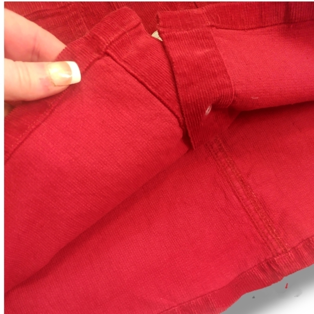 Peach Love California ~ Burgundy Corduroy Mini Skirt - Picture 10 of 13
